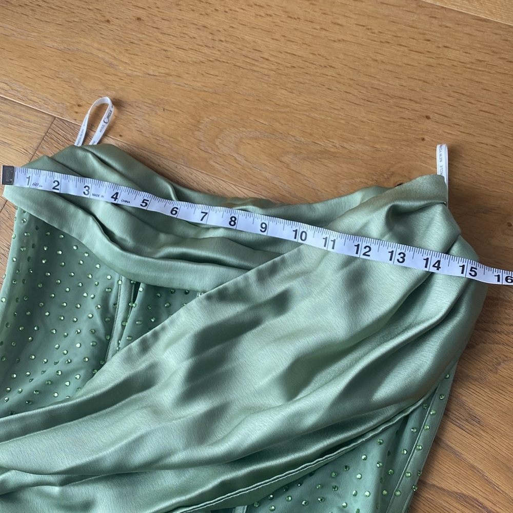 REVOLVE Sage Green Strapless Wedding Dress - Picture 5 of 6